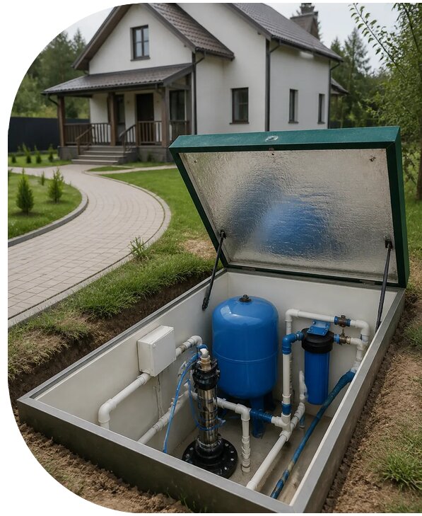 Автономное водоснабжение дома в Геленджике от 155910 р. | АПаруса-Глн